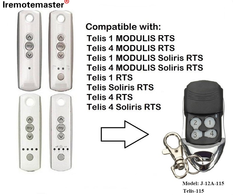 Pentru Telis 1 RTS Telecomandă pentru ușă de garaj Telis Soliris RTS 4 RTS 433,42 MHz